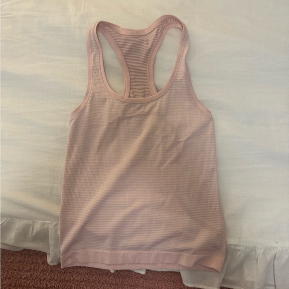 Pink lululemon waist length Racerback Tank Top - Picture 1 of 3